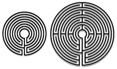 Figure 1 Classical and Chartres labyrinths
